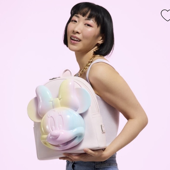 NEW Loungefly Minnie Mouse Pastel Tie-Dye Mini Backpack main image 4